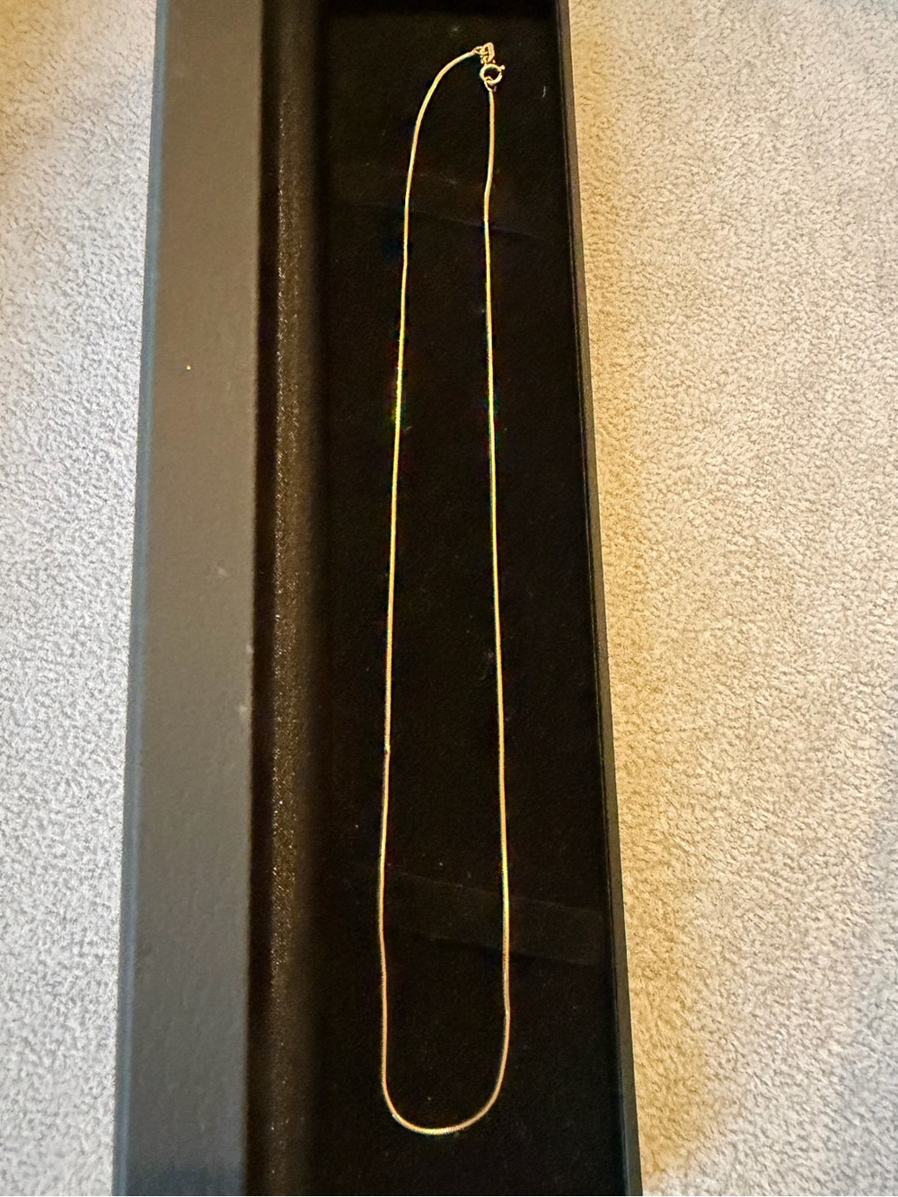 14K Gold Italian Snake Chain Necklace 15.5” 3.45g 585 Italy